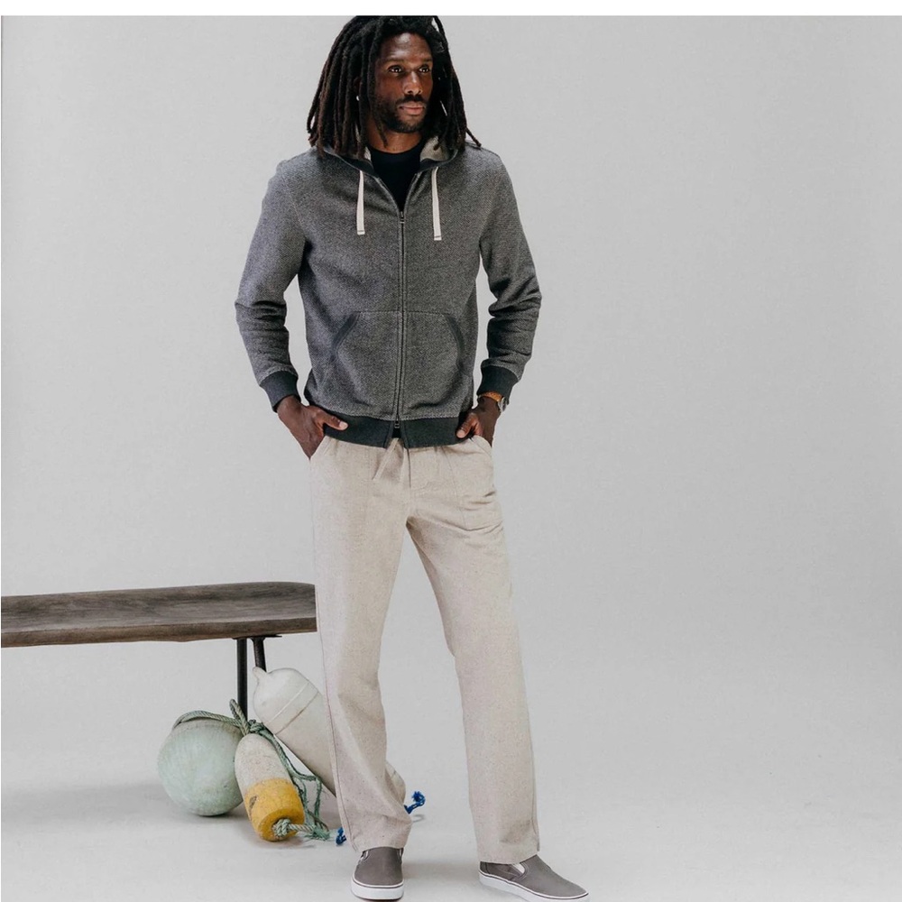 Taylor Stitch Gray and Cream Sweatpants